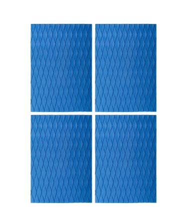 Patioer Non-Slip Traction Pad Deck Grip Mat,4 Pcs 15x 10 in Trimmable EVA Foam Boat Decking Sheet for Kayak RV Canoe Yacht Pool Step SUP Board,Blue