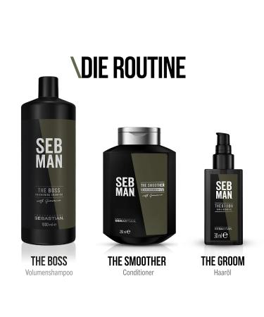 Seb Man The Smoother - Moisturizing Conditioner for Dry Hair with Guarana & Bergamot - 250ml | International Shipping - Buy Online on SooperMarket.com