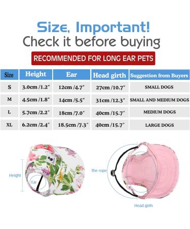 Pawaboo Adjustable Dog Baseball Cap XL Blue - Sun Protection Outdoor Sport Hat for Small Dogs with Ear Holes - Buy Online on SooperMarket.com