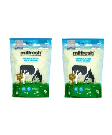 Milfresh Granulated Milk Blend - 2 x 500g .100% dairy ingredients.