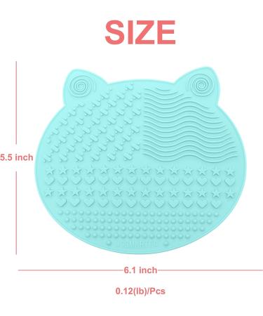  2-Pack Makeup Brush Cleaning Mat Cute Cat Ear Design Silicone Portable Brush Cleaner Pad Washing Tools with Suction Cups US Patent Registered (Black+White) - Buy Online on SooperMarket.com