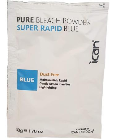 ican london dust free rapid blue hair bleach powder 50 g
