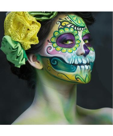 Pastel Green Cream Face Body Paint - 2.37oz (70ml) Water Based Makeup for Adults & Children - Perfect for Face Painting, SFX, Cosplay, Festivals & Halloween - Buy Online on SooperMarket.com