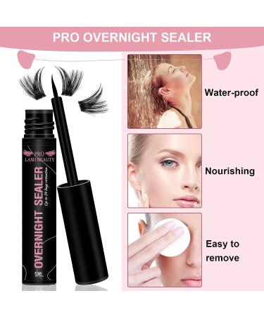 Lash Clusters Overnighter Sealer - DIY Extension for Long Lasting Wear | 5ml Black - Buy Online on SooperMarket.com