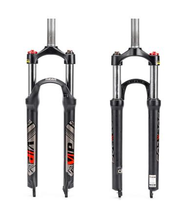 BUCKLOS MTB Suspension Fork 26/27.5/29 Inches,28.6mm Straight Tube Spring Front Fork QR 9mm Travel 100mm Mountain Bike Fork Manual Locking XC Bicycle Forks