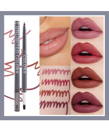 4PC Nude Lip Liner Set - Vegan & Cruelty-Free - Matte, Creamy Formula with Brush - Precise & Define for Easy Application - B01 - Buy Online on SooperMarket.com