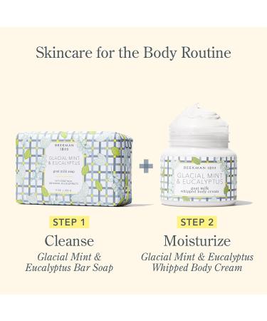 Beekman 1802 Whipped Body Cream - 8 oz | Hydrating Goat Milk Cream for Sensitive Skin | Cruelty-Free Glacial Mint & Eucalyptus - Buy Online on SooperMarket.com