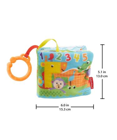 Fisher-Price FGJ40 Little Play Book - Soft Baby Book with Removable Toy | Multicolor Baby Toy from Birth | Perfect Gift for Infants - Buy Online on SooperMarket.com