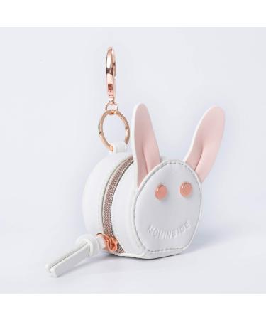 MOMINSIDE Pacifier Case Holder with Clip - Cute Rabbit Bag Charm - Holds 2 Pacifiers - White & Pink - Buy Online on SooperMarket.com