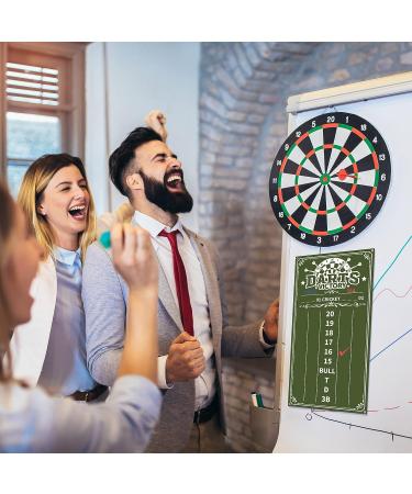 Acrylic Dart Scoreboard Set | 2 Pcs | White and Green | Dry Erase | Cricket and 01 Dart Games | Includes 4 Markers | 15 x 7.8 Inches - Buy Online on SooperMarket.com
