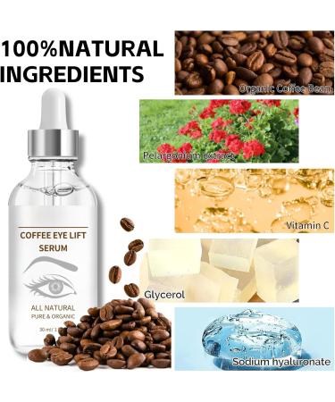 Caffeine Eye Serum for Dark Circles Organic Caffeine Eye Lifting Serum Anti Aging Under Eye Serum Caffeine Eye Cream for Dark Circles and Puffy Eyes Skincare Anti Wrinkle Eye Bag Removal - Buy Online on SooperMarket.com