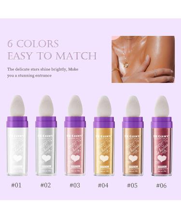 Gireatick Highlighter Contour Powder Stick Set - 6 Colors Fairy Dust Makeup for Face, Body, and Hair - Buy Online on SooperMarket.com