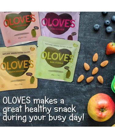 Oloves Basil and Garlic 1.1oz (Pack of 10) - Delicious & Convenient Snack Packs - Buy Online on SooperMarket.com