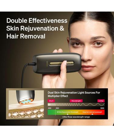 Ulike Rose IPL Hair Removal Device for Women & Men - Long-lasting, Nearly Painless Hair Removal with Skin Rejuvenation - Body, Face, Bikini - Buy Online on SooperMarket.com