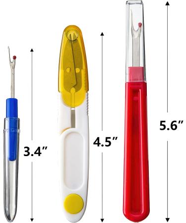 Ortarco Seam Ripper and Thread Remover Kit for Sewing - 2 Big & 2 Small Stitch Rippers + 1 Thread Snips - Buy Online on SooperMarket.com
