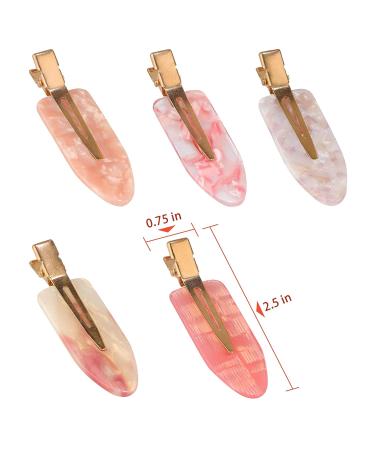 Magicsky 10PCS No Bend Hair Clips for Styling - Pink Opal Acrylic Resin Flat Clips - No Crease Curl Small Pins - Bang Seamless Barrette Tool for Makeup-Hairstyle - Women Girls Accessories - Buy Online on SooperMarket.com
