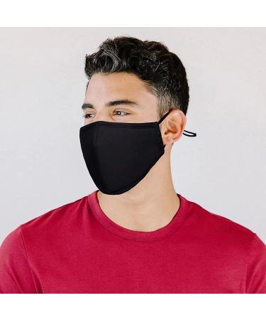 8 Pack Reusable Cloth Face Mask with Adjustable Straps & Nose Wire - Adult Cotton Masks in Black, Dark Grey, Brown, Blue, Burgundy, Green, Purple, Royal Blue - Buy Online on SooperMarket.com