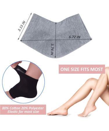 Vented Moisturizing Gel Heel Socks 3 Pairs Toeless Spa Sock for Foot Care Treatment Cracked Heels Dry Feet Foot Calluses (Black) - Buy Online on SooperMarket.com