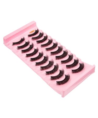 BCOATH 10 Pairs Fake Eyelashes False Lashes Natural Look Shower Glass Door Stoppers Women False Eyelashes Baby Dolls for Girls Lash Inserts Makeup False Eyelashes Fluffy Extend Fiber Miss
