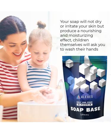 Organic Clear Glycerin Melt and Pour Soap Base - 2 lb Soap Making Supplies - Buy Online on SooperMarket.com