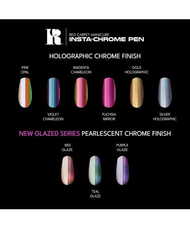 Red Carpet Manicure Insta-Chrome Gel Steps 1 & 3 | No Wipe Gel Top Coat | 0.3 Fl. Oz. - Buy Online on SooperMarket.com