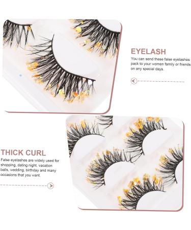 BELLIFFY 3 Pairs Fluffy False Eyelashes Fake Lashes Natural False Eyelashes Makeup Accessories Fake Eyelashes Extensions Short False Eyelashes Fake Eyelashes Individual False Lashes 4x1.2cm As Shown 1 - Buy Online on SooperMarket.com