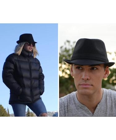 Unisex Timelessly Classic Manhattan Fedora Hat in Black - Simplicity - Buy Online on SooperMarket.com
