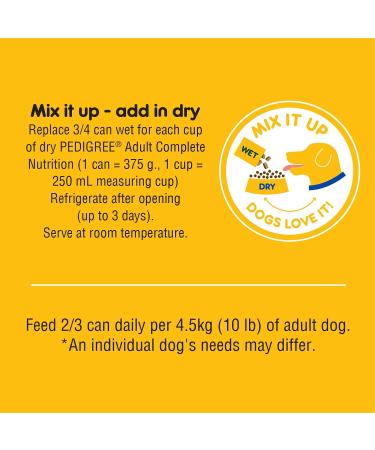 PEDIGREE High Protein Adult Wet Dog Food - Beef & Lamb Flavour in Gravy 375g 12 cans - Buy Online on SooperMarket.com
