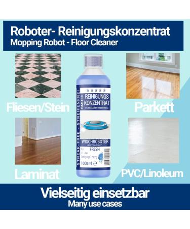 2x 1000ml Wiping Robot Cleaning Agent Concentrate - Strip-Free & Foam Arm with Fresh Fragrance | Suction Wiper Soil Cleaner 2L (1-Pack) - International Shipping Available - Buy Online on SooperMarket.com