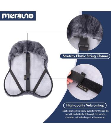 Merauno Sheepskin Horse Saddle Seat Saver Lambskin Horse English Saddle Seat Cover - Buy Online on SooperMarket.com