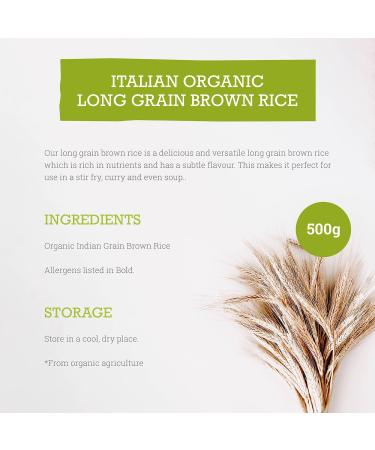 Mr Organic Indian Organic Indica Brown Rice 500g - Premium Quality Brown Rice - Buy Online on SooperMarket.com