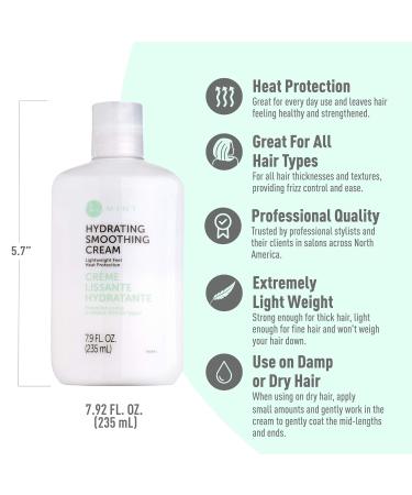 MINT Professional Series Hydrating Heat Protectant | Lightweight Smoothing Cream for Damaged Curly & Frizzy Hair | Best Thermal Protection & Frizz Control - Buy Online on SooperMarket.com