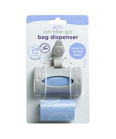Ubbi Retractable On-the-Go Bag Dispenser - Lavender Scented Gray | Essential Baby Travel Accessory & Gift - Buy Online on SooperMarket.com