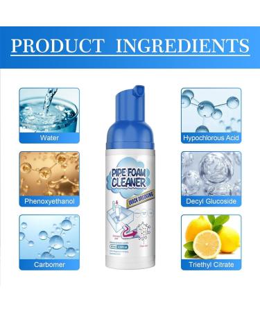 Get Foaming Drain Cleaner Powerful Sink and Drain Cleaner Foam Foam Drain Cleaner Quickly Clean Sewers and Eliminate Odors Foaming Sink Drain Cleaner for Bathroom Kitchen (3pcs) - Buy Online on SooperMarket.com