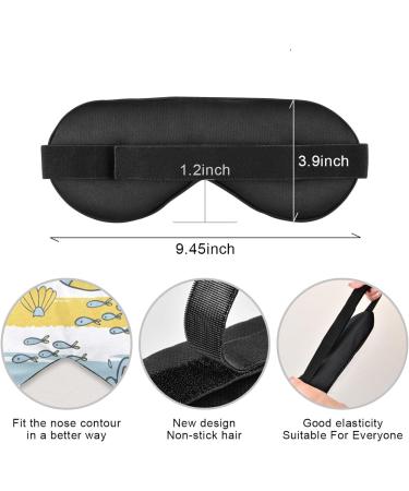 Haskirky Light Blocking Breathable Eye Mask for Adults - Ideal for Travel, Yoga, Meditation, and Deep Sleep - Adjustable and Comfortable - Dolphin Fish Cora Design - Buy Online on SooperMarket.com