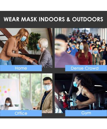 Buy Disposable Face Masks (Pack of 50) - 3-Ply Breathable Protective Masks for Men & Women | Adjustable Earloops & Nose Clip - Buy Online on SooperMarket.com