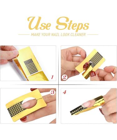G2PLUS Gold Nail Extension Forms - 100PCS Self-adhesive Paper for Gel Nails - Buy Online on SooperMarket.com