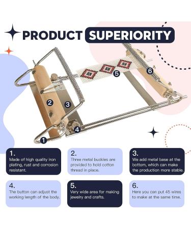 INDIVSHOW Adjustable Bead Loom Kit with 8000 Czech Beads and Accessories - Ideal for Bracelet Making and Adult Crafts - Buy Online on SooperMarket.com