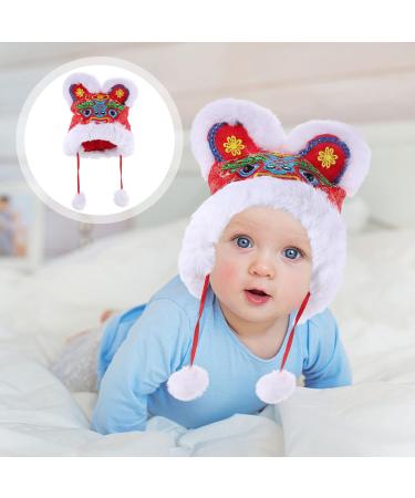 Gadpiparty 2pcs Chinese Hat Kids Chinese New Year Hat Warm Hat Spring Festival Photo Props 31X30X4CM - Buy Online on SooperMarket.com