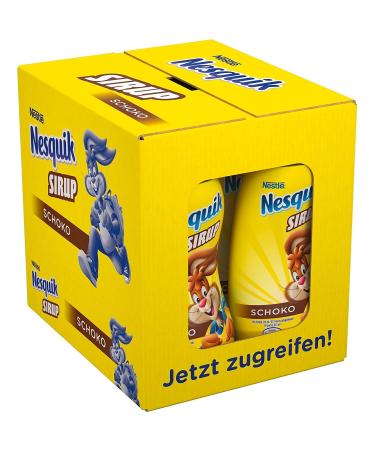 Nesquik syrup can chocolate syrup for dessert breakfast or milk drinks 8 x 300 ml 12018291