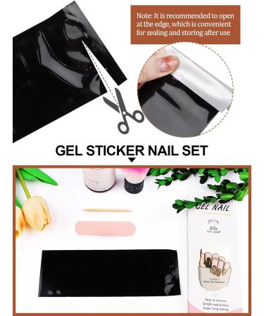 Kalolary 20PCS Nail Gel Polish Strips | Full Wraps Self-Adhesive Stickers | Nail File & Stick Included (UV/LED Lamp Required) - Buy Online on SooperMarket.com