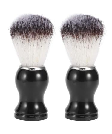 2 Pack Men's Shaving Brush Portable Soft Nylon Shaving Brush Beard Foam Brush for Wet Shaving Barber Shop Tool