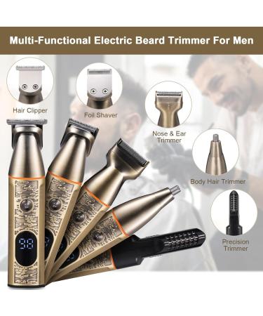 Bestauty Dock Charging Beard Trimmer | 5-in-1 Cordless Shaving Kit for Men | Hair Clippers Face Razors & Nose Hair Trimmer | Perfect Birthday Gift for Men - Buy Online on SooperMarket.com