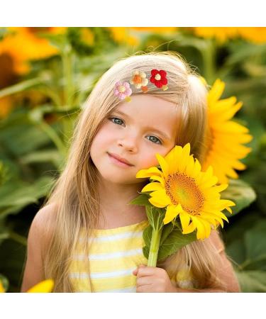 Shop Dhweku 12pc Baby Hair Clips - Cute Plush Flower Hairpins & Accessories for Baby Girls - Buy Online on SooperMarket.com