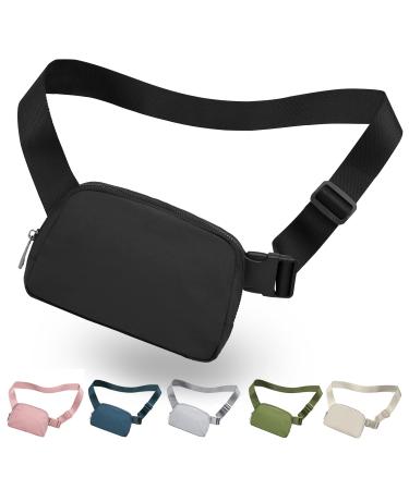 viewm Belt Bag for Women, Waterproof Fanny Packs for Women Men Fanny Pack Crossbody Bags for Women with Adjustable Strap Everywhere Belt Bag for Travel Fitness Running Hiking Black Basic