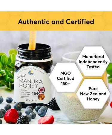 PRI Manuka Honey MGO 150+ | Raw Monofloral 500g from New Zealand - Buy Online on SooperMarket.com