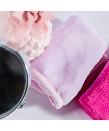 4 Pack Microfiber Fleece Makeup Remover Cloths - Ultra Soft Chemical Free Reusable Facial Towels for All Skin Types - 8x8 Inch - Buy Online on SooperMarket.com