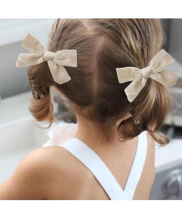 4Pcs Velvet Bow Hair Clips for Girls & Women - Christmas Hair Accessories (4 Colors) - Buy Online on SooperMarket.com