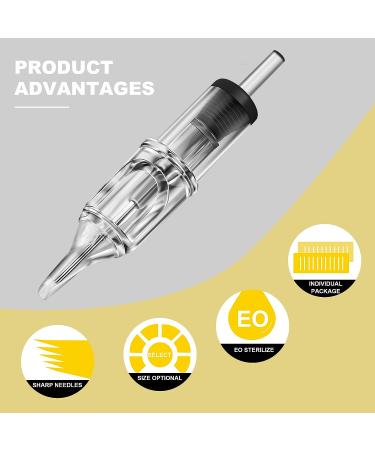 Romlon Tattoo Cartridge Needles - 60Pcs Assorted Standard Sterilized Mixed Tattoo Needles for Tattoo Machine Kits & Supplies - Buy Online on SooperMarket.com