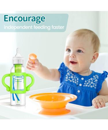Dr. Brown Narrow Baby Bottle Handles - Easy Grip Bottle Holder for Baby Transition - BPA-Free Silicone - Pack of 4 - Buy Online on SooperMarket.com